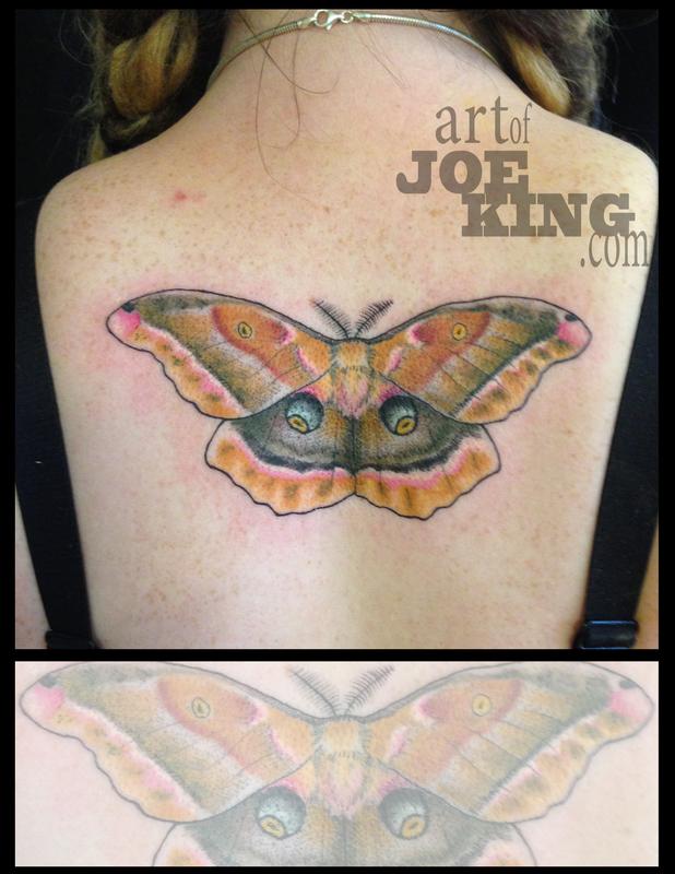 Polyphemus Moth by Joe King TattooNOW